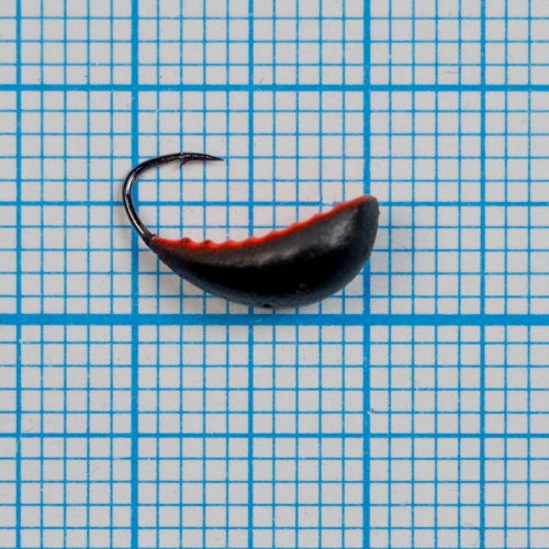 Мормышка Водяной ослик (Asellus aquaticus) 0,75/4,  чёрно-красный Fluo +
