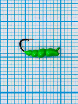 Мормышка Личинка жужелицы (Сarabo) 0,31/16, зеленый Fluo +