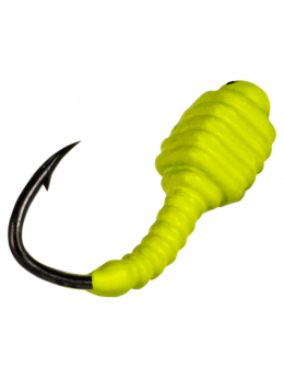Мормышка Личинка Куб (Larva Cube) 0,5/6, жёлтый Fluo +