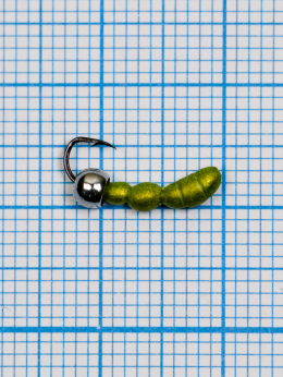 Мормышка Лесной Муравей (Formica RUFA) 0,45/16, желтый Fluo, латунный шар серебро