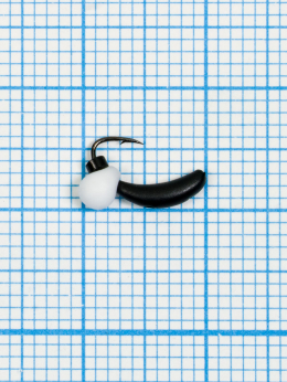 Мормышка Банан Drops белый ( Banana) 0,24/2, чёрный