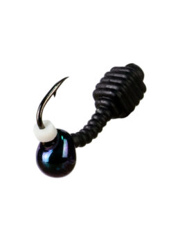 Мормышка Личинка Куб Drops БЕНЗИН ( Larva Cube) 0,39  /4, чёрный 