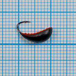 Мормышка Водяной ослик (Asellus aquaticus) 0,75/4,  чёрно-красный Fluo +